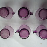 Biot purple blown glass cocktail service