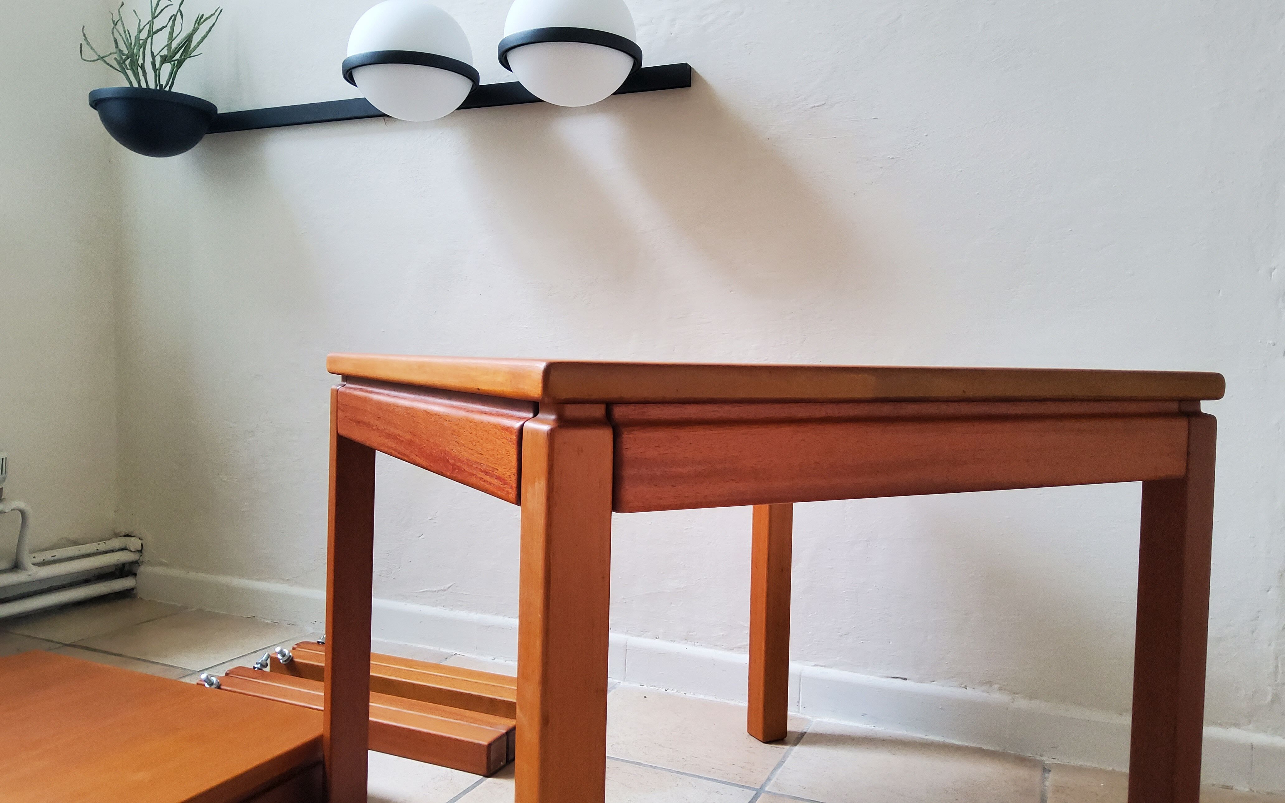 Pair of vintage coffee tables by Brodrene Andersen, Denmark 1960s