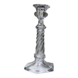 Twisted antique glass candlestick, circa 1930-1950