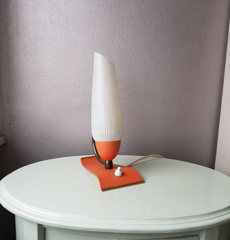 Italian night light 60s orange