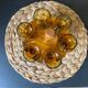 6 smoked glass liqueur glasses