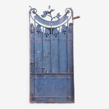 Solid gate, garden iron, H227x110cm, old, exterior door
