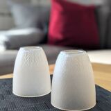 Set of 2 amber effect tulips with leaves (L-0210-4)