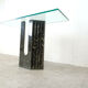 Vintage black marble console table by Cattelan Italy, 1980s