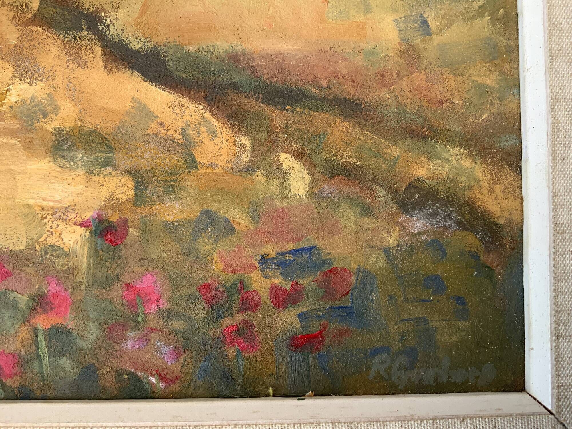 Vintage Impressionist Oil Painting Landscape, Signed R. Grinberg