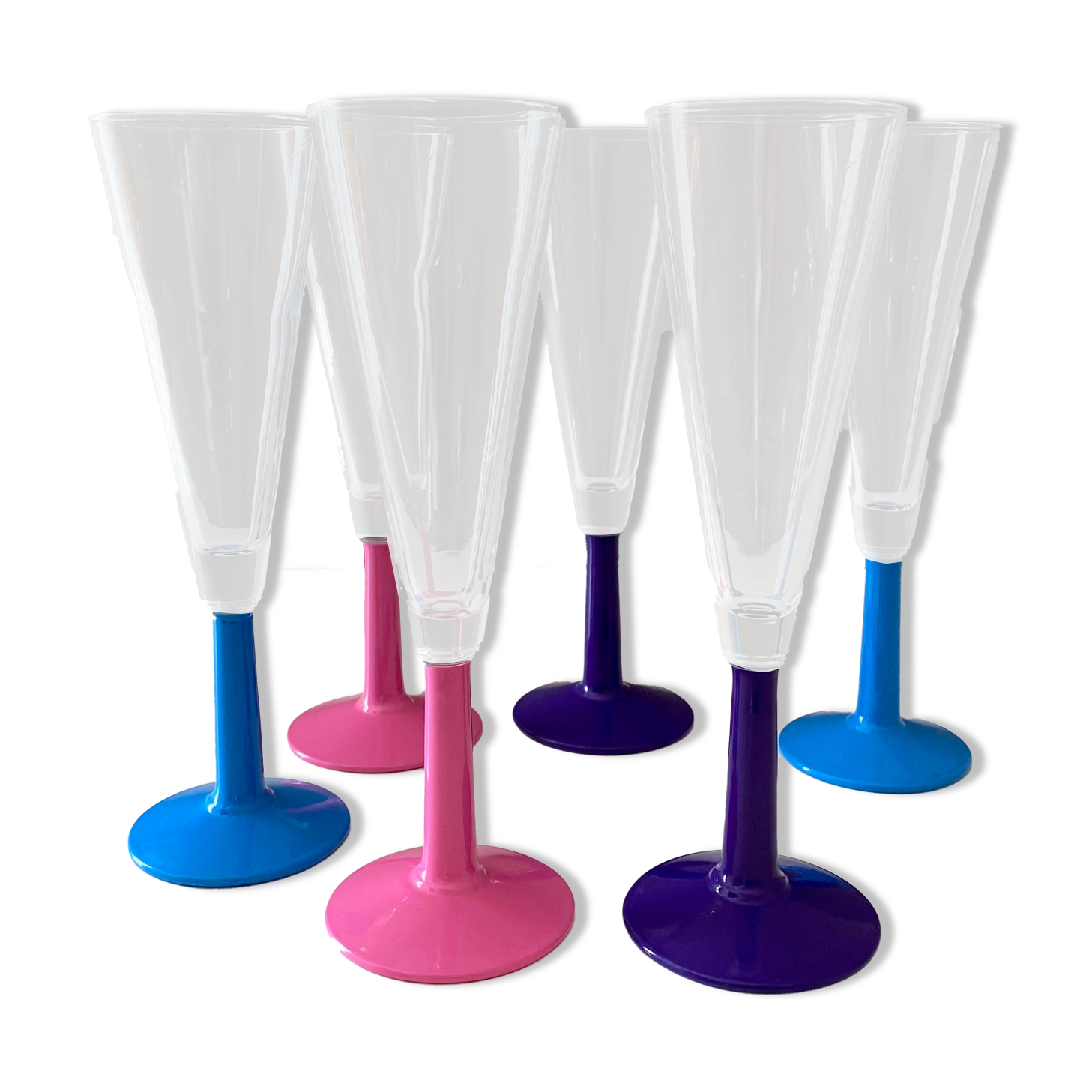 6 Leonardo champagne glasses, vintage glasses 90s