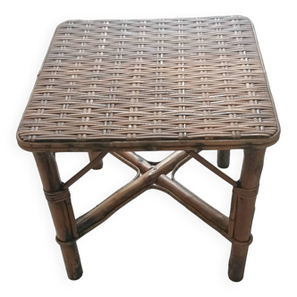 Coffee table, side table in bamboo and rattan