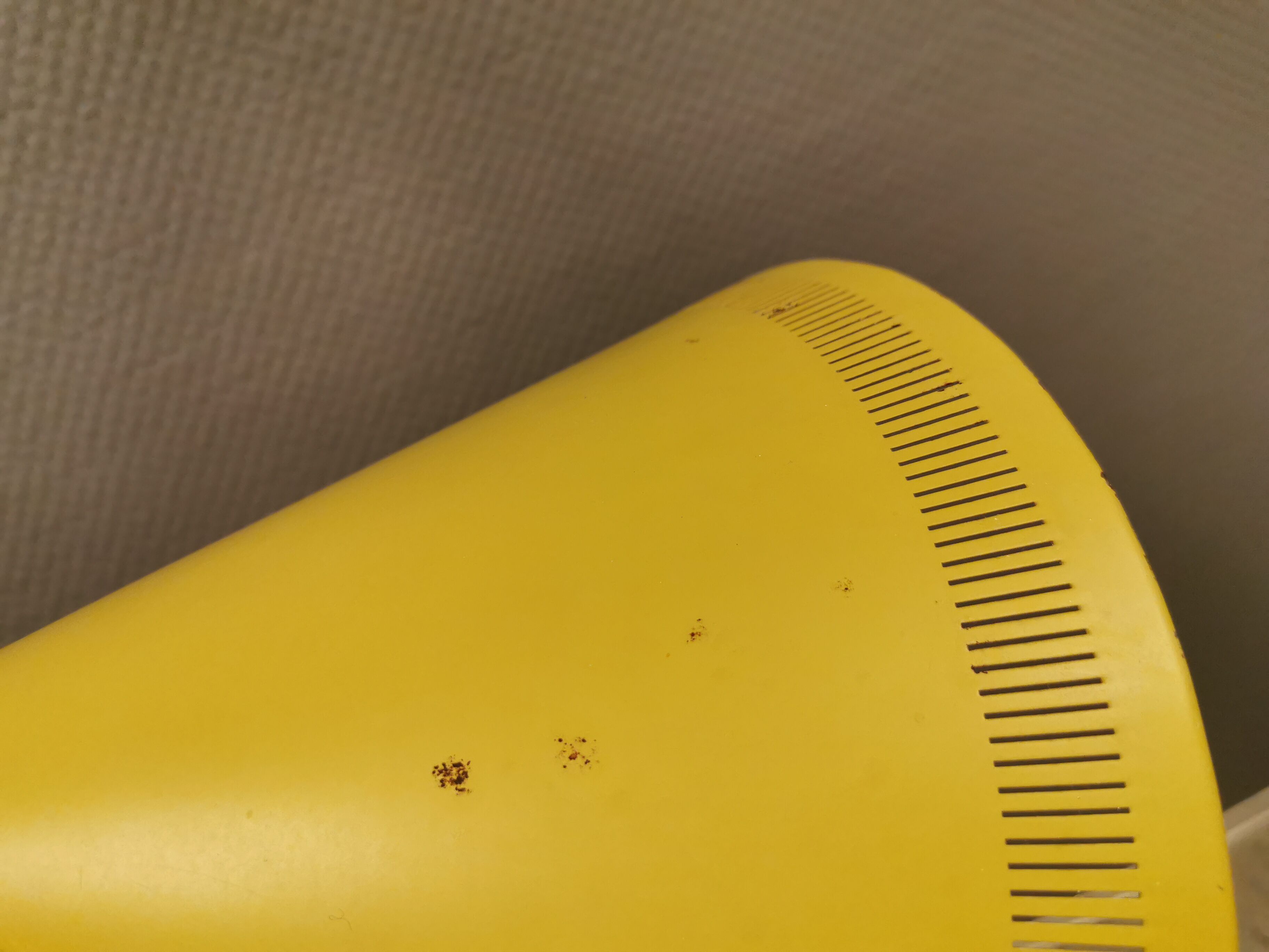 Original Danish corn yellow Lyfa cone pendant from 1972