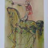 Salvador Dali: Horses, the Roman Knight - signed lithograph