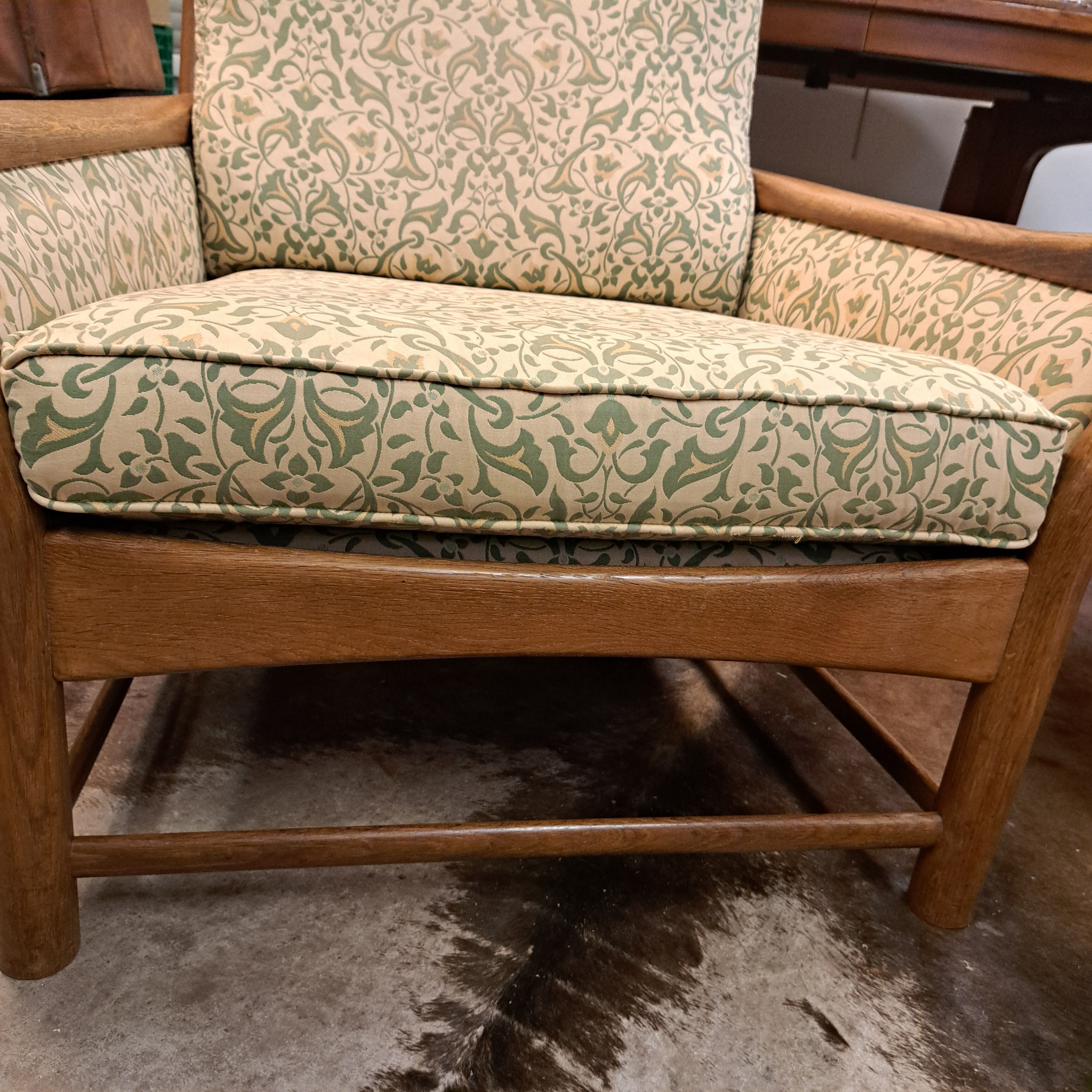 Scandinavian armchairs and ottomans