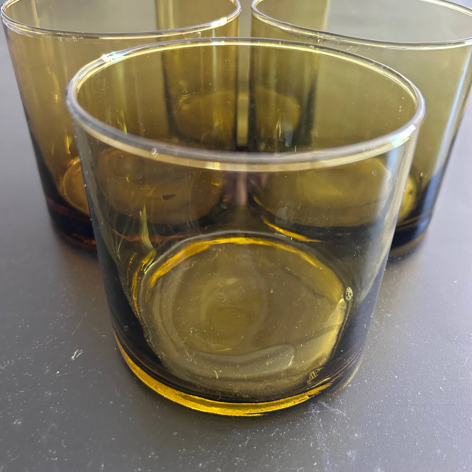 Set de 4 verres scandinaves ambre
