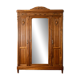 Louis XVI style wardrobe in solid walnut wood.