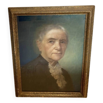 Portrait pastel encadré