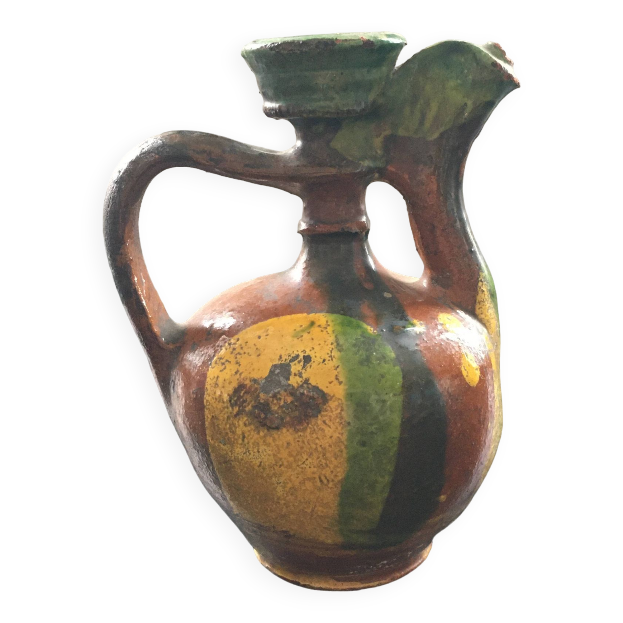Multicolored ethnic jug