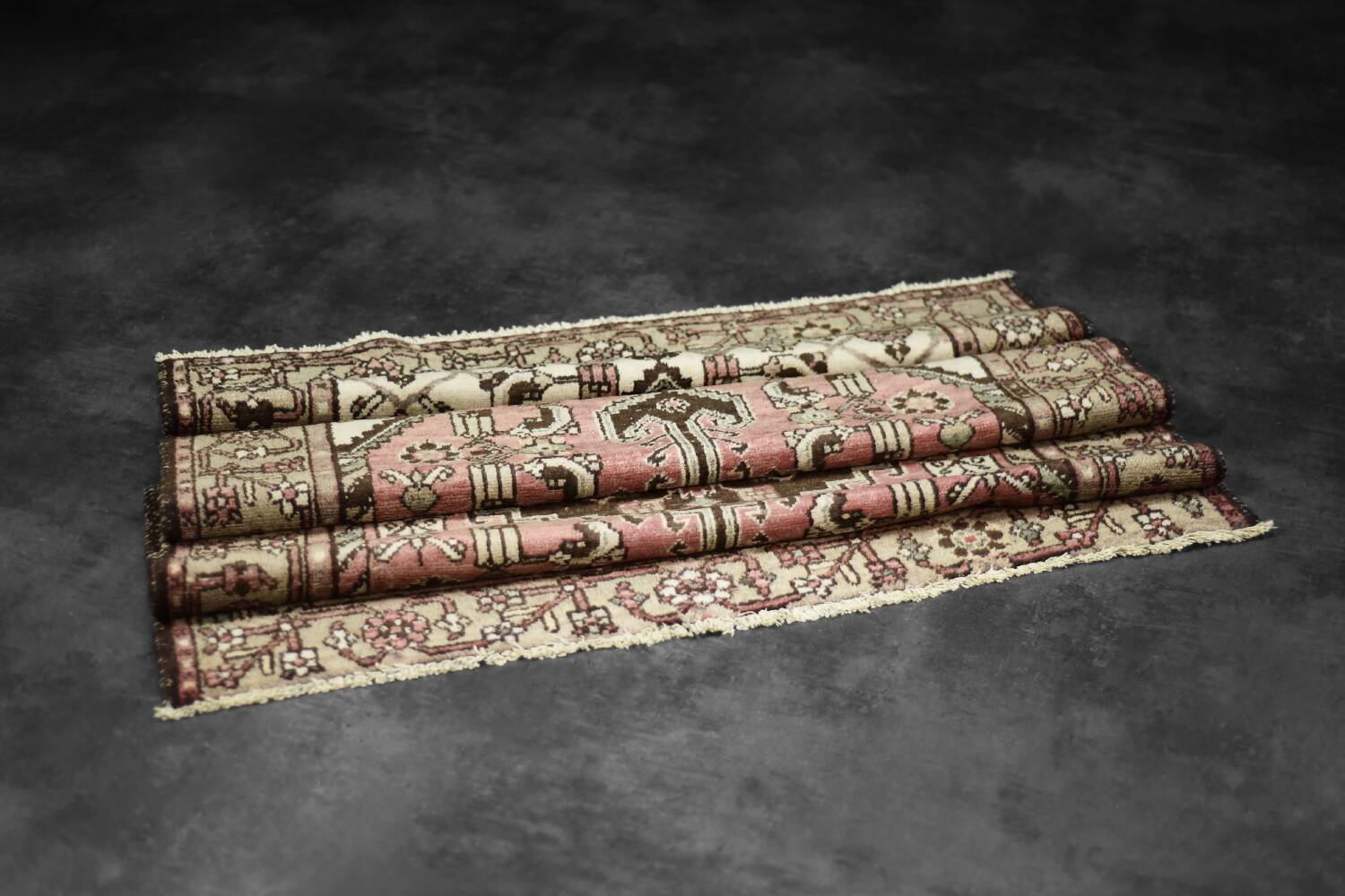 Vintage Hand-Woven Middle Eastern Oriental Hamadan Rug, 1960s