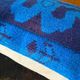 Vessel Motif Rug Cushion, Cobalt Navy Wool, Tribal Kilim Decor 20x20