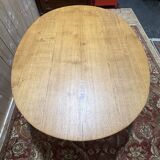 Louis XV style oval dining table in solid oak