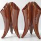 Paire de vases aux 3 cornes vintage 1960