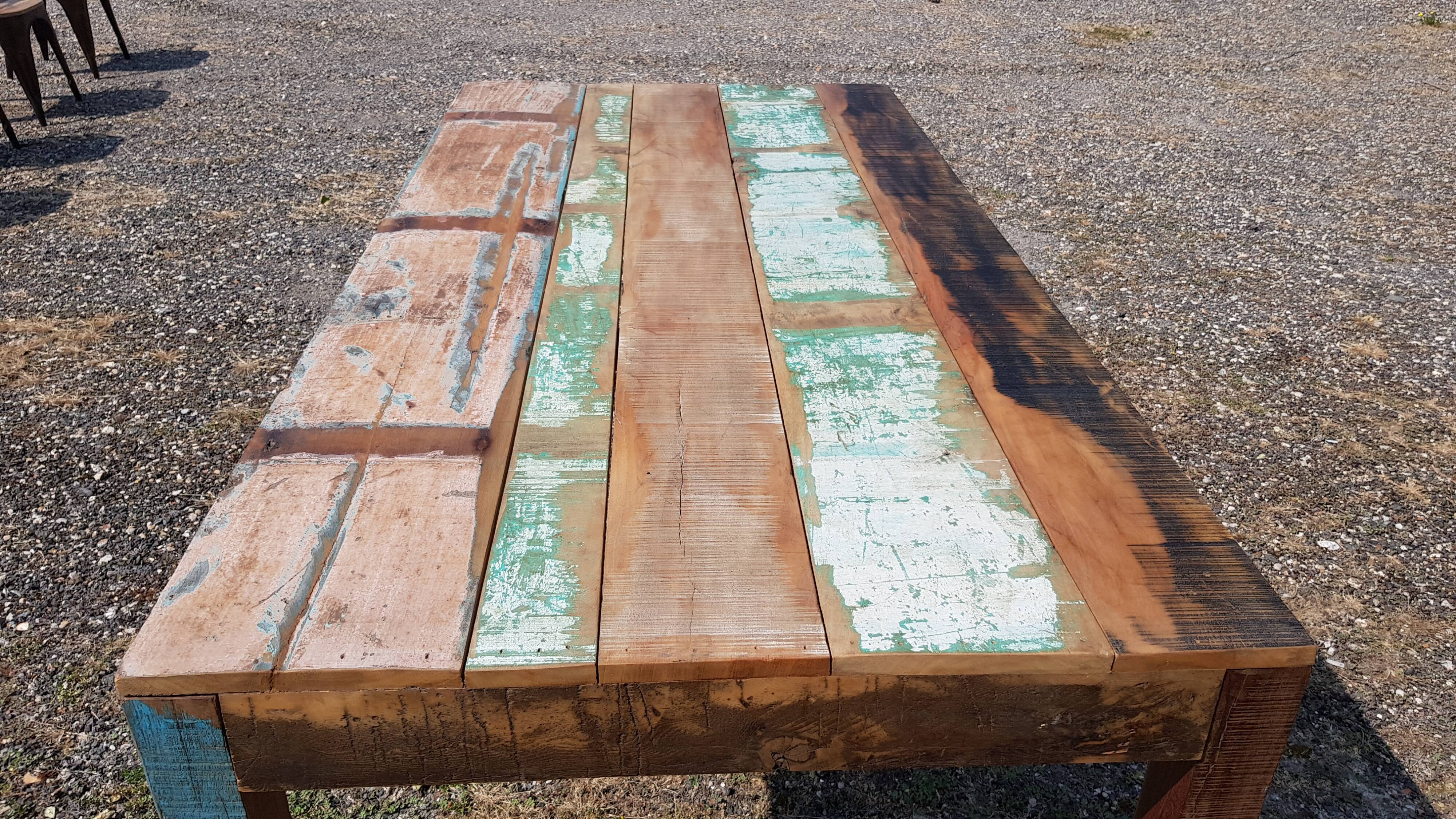 Teak table with 6 chairs