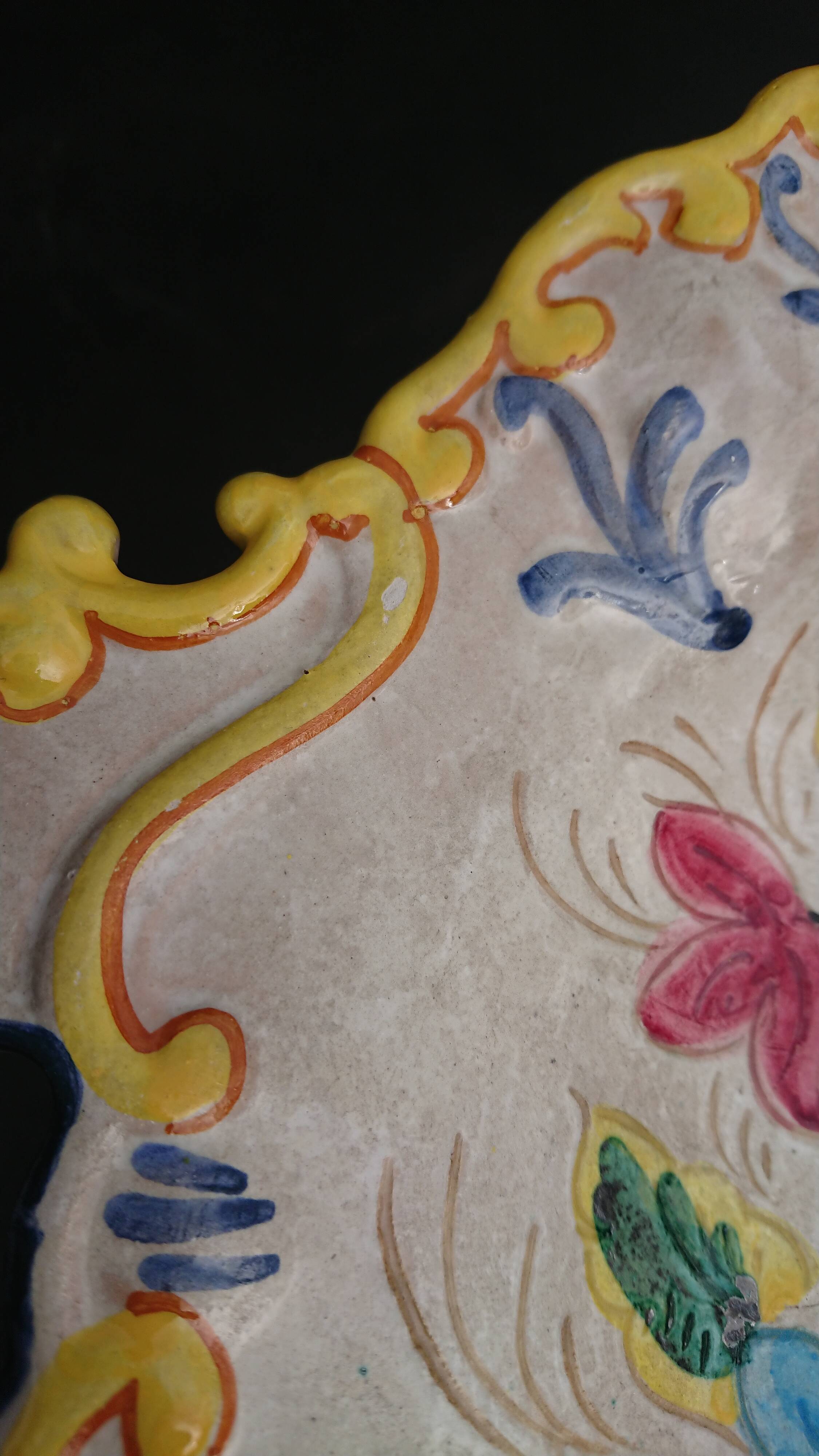 Hand-painted open dish