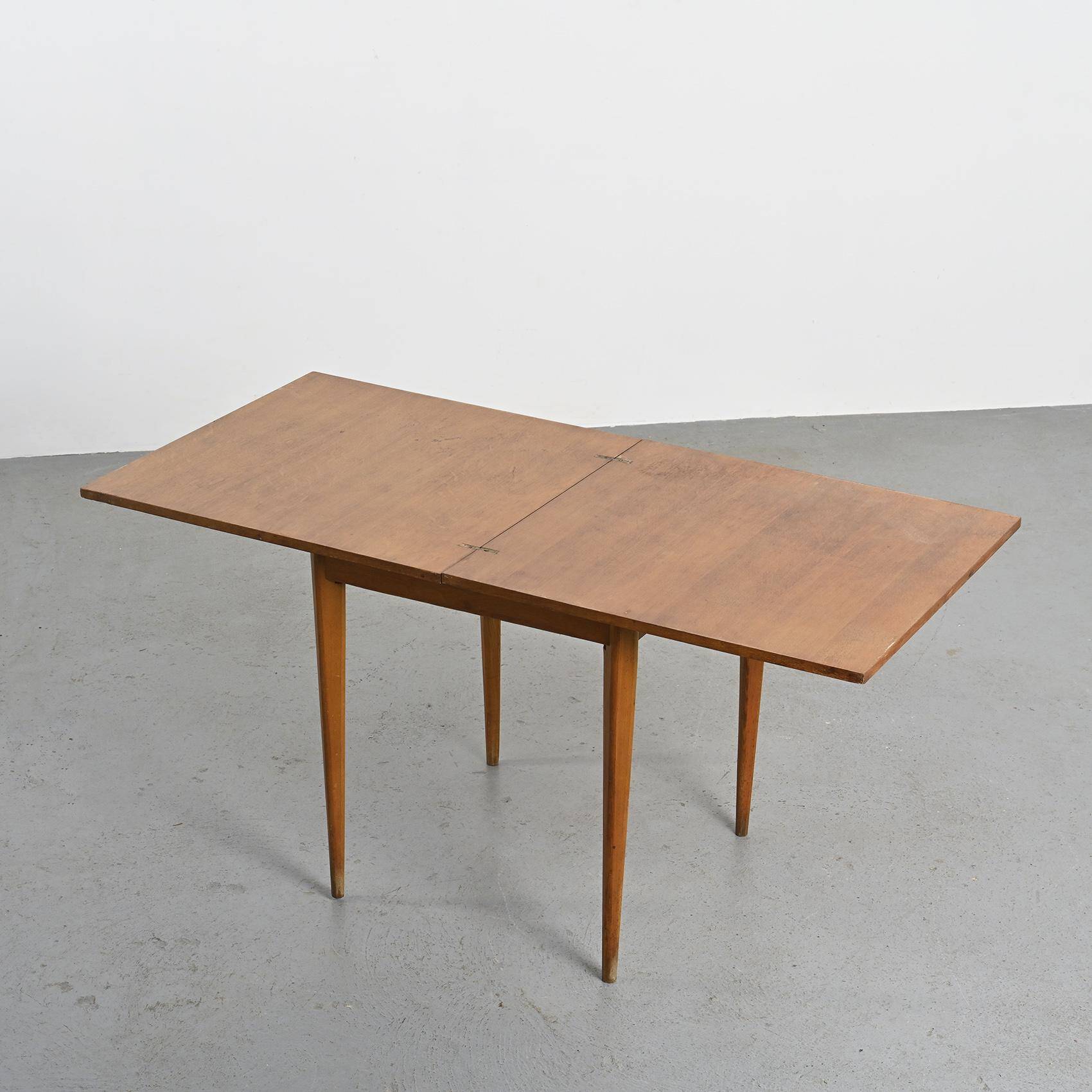 Vintage extendable ash table, France circa 1950