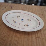 Oval earthenware plate Gien – Anthéor model – Hand-painted decoration