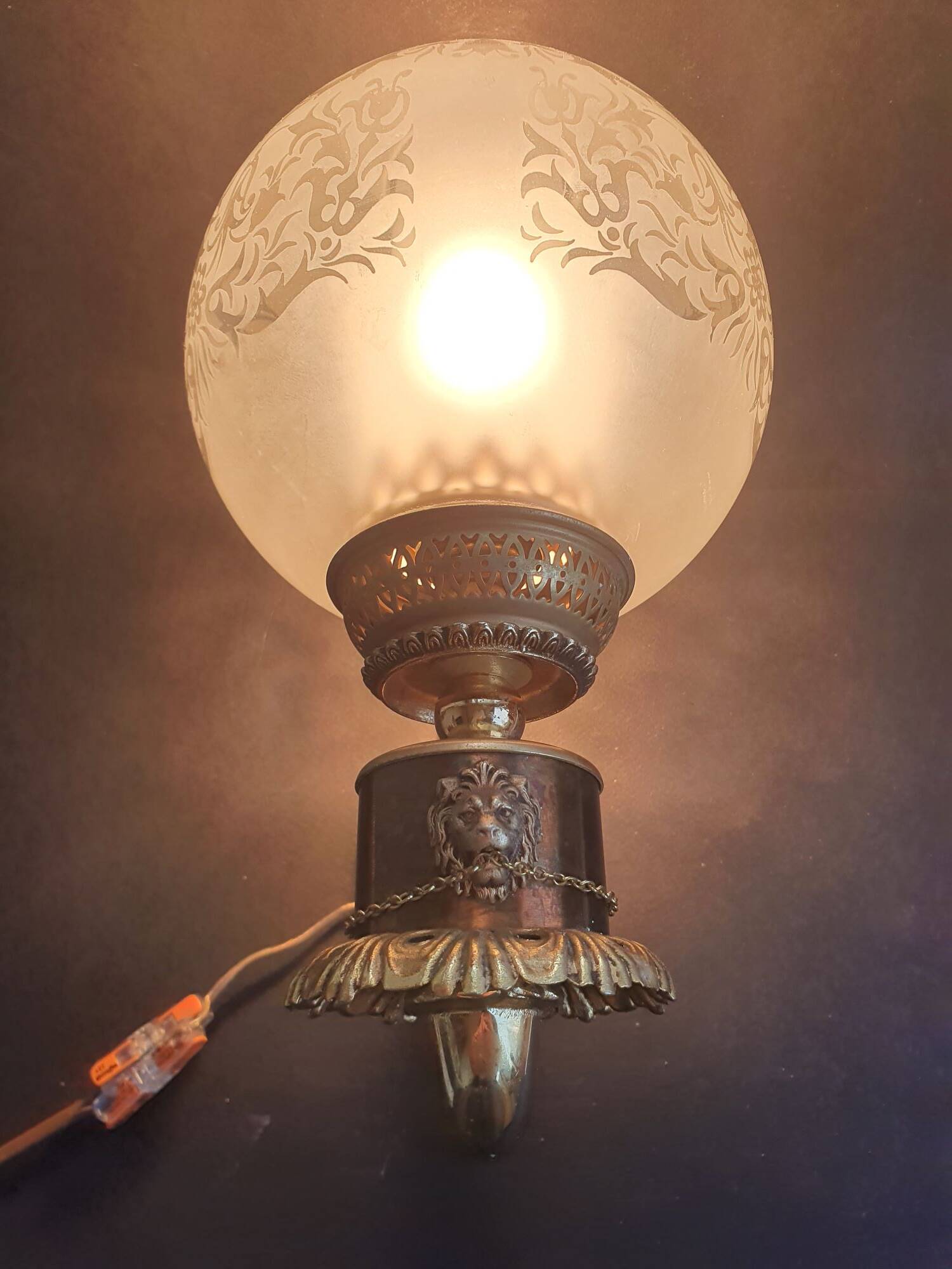 Pair of bronze wall sconces in Empire/Napoleon III style.