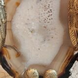 Owl on agate slice