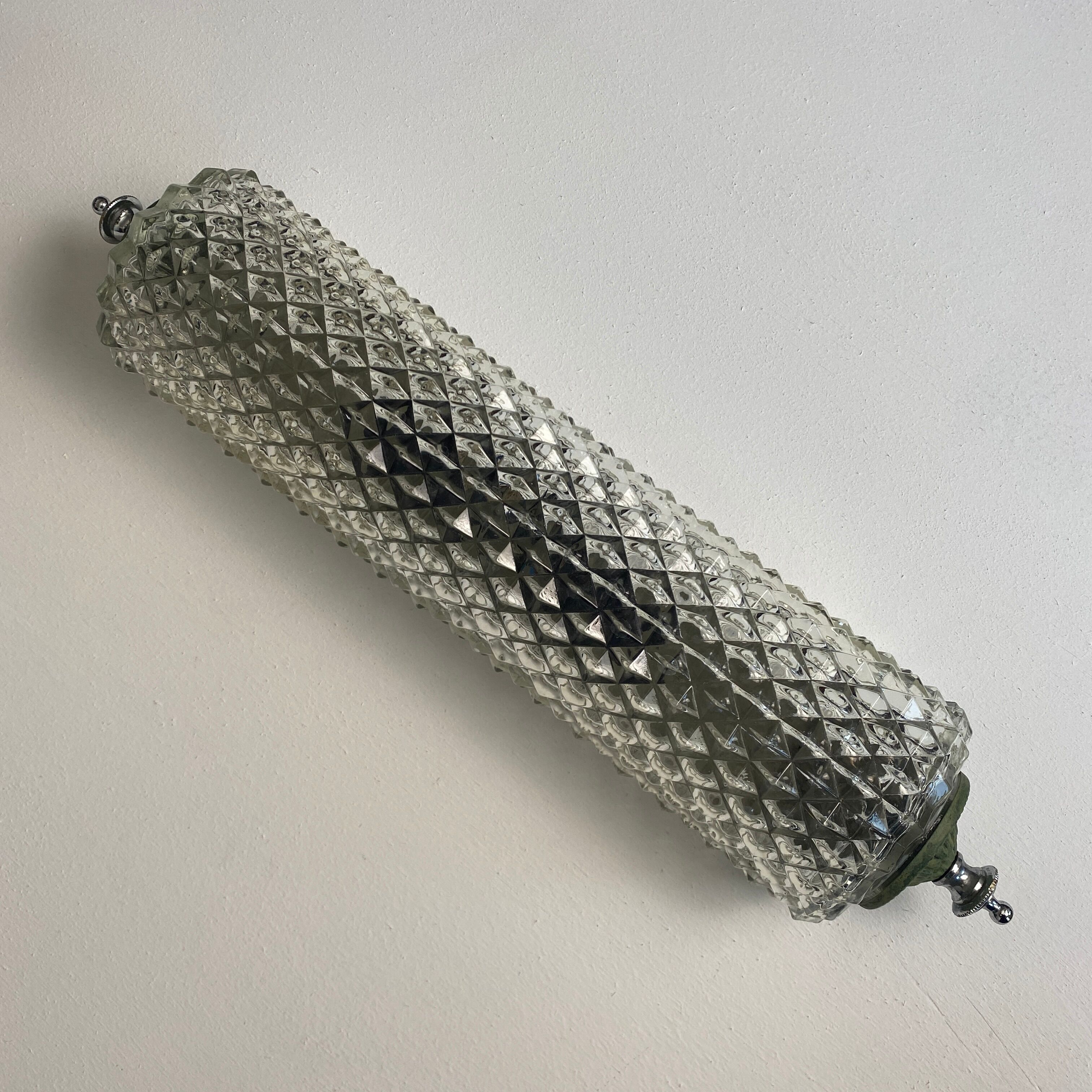 Vintage molded glass wall lamp