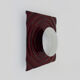 Paul Neuhaus wall lamp in red glass and chrome reflector
