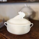 Terrine/soup tureen rooster's head