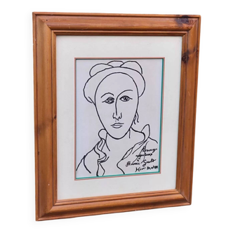 Contemporary Artisan Portrait Painting, in the Style of Henri Matisse