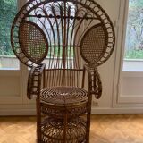 Peacock rattan armchair