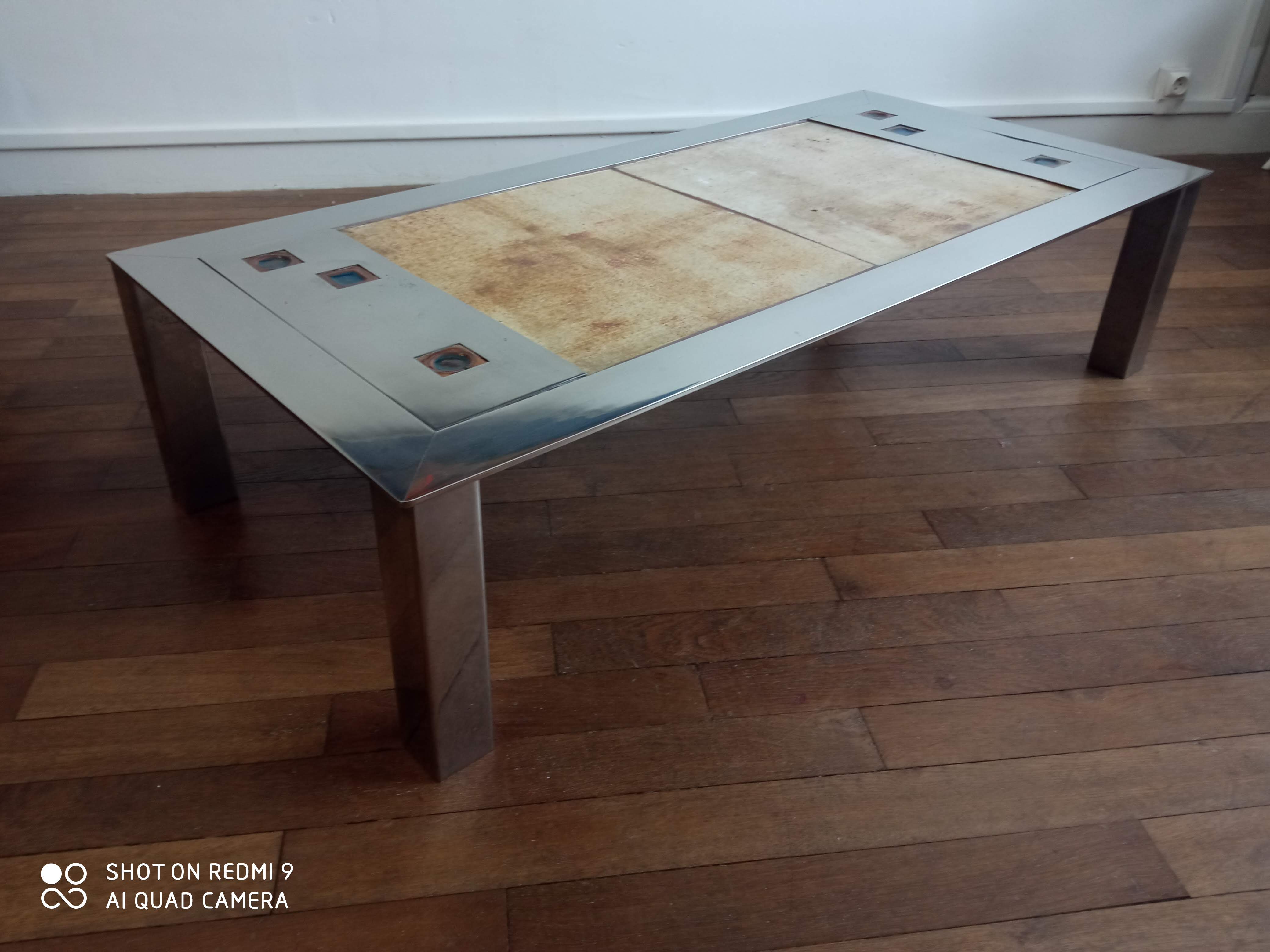 Table basse années 70 Jean Gregorieff pour Roche Bobois