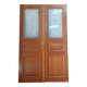 Double porte vitrée en chêne blond