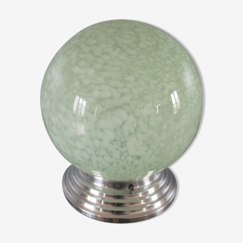 Plafonnier globe opaline de Chichy art déco