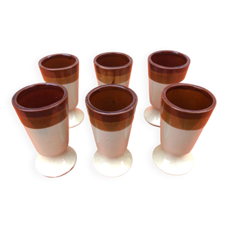 6 Mazagrans Basque Enamelled ceramic