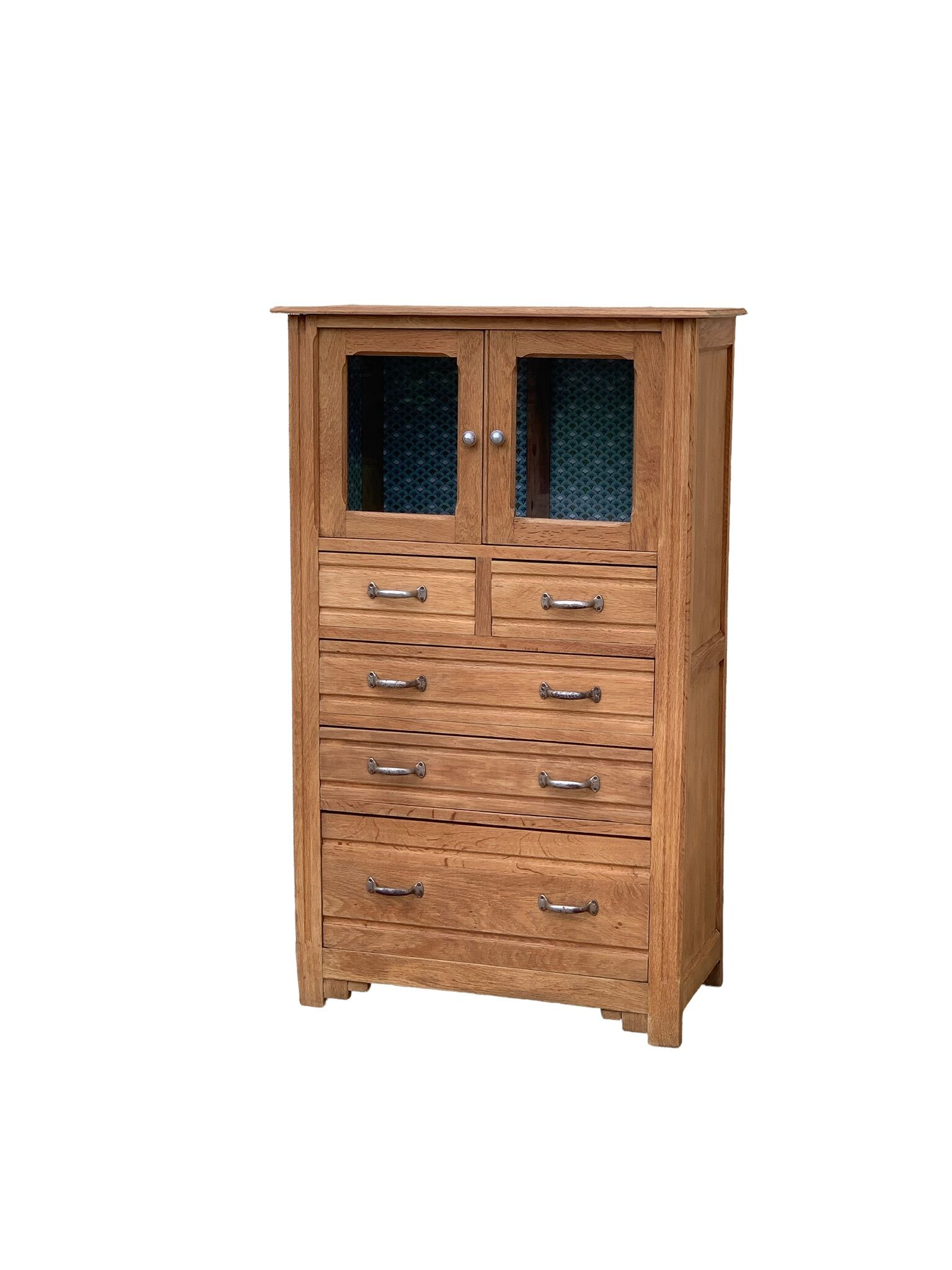 Buffet parisien vitré 1920 bois brut massif