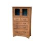 Buffet parisien vitré 1920 bois brut massif