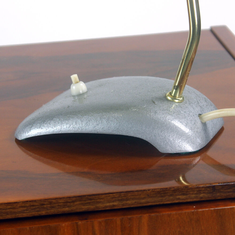 Lampe de table vintage en laiton, Tchécoslovaquie 1950