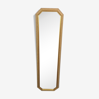 Classic-style gold wood mirror