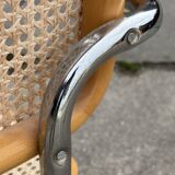 Set of 4 Cesca chairs model B64 with armrests Cesca Marcel breuer design