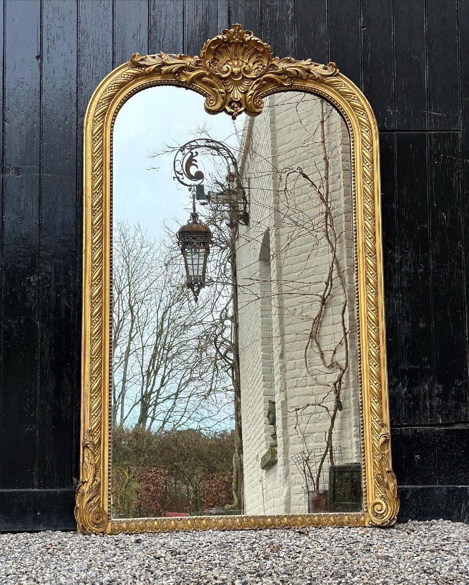 Louis XV style mirror or trumeau circa 1880 123x200cm
