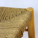 Vintage Czech straw chairs, 1960s, set of 4