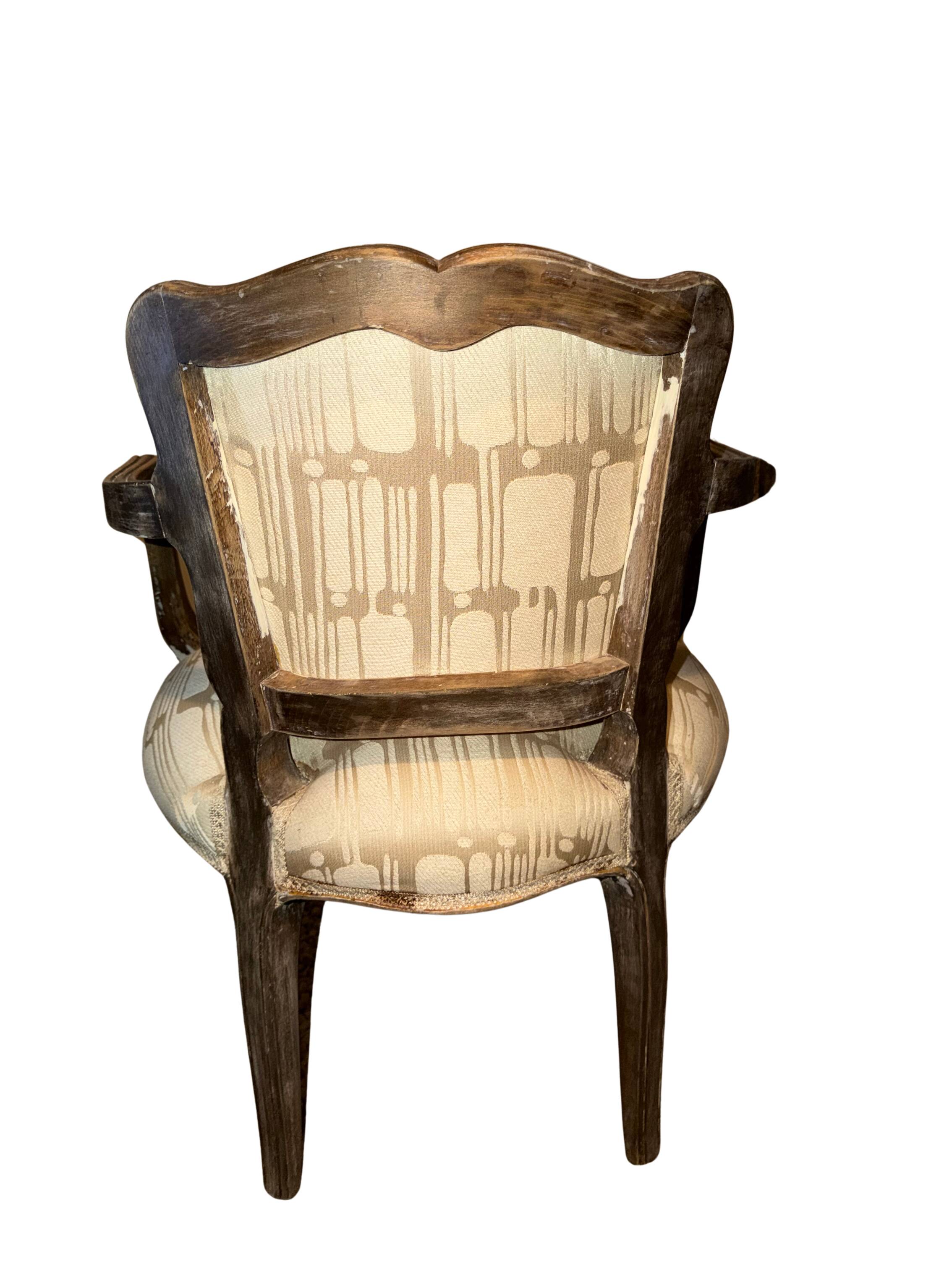 Louis XV style wooden armchair