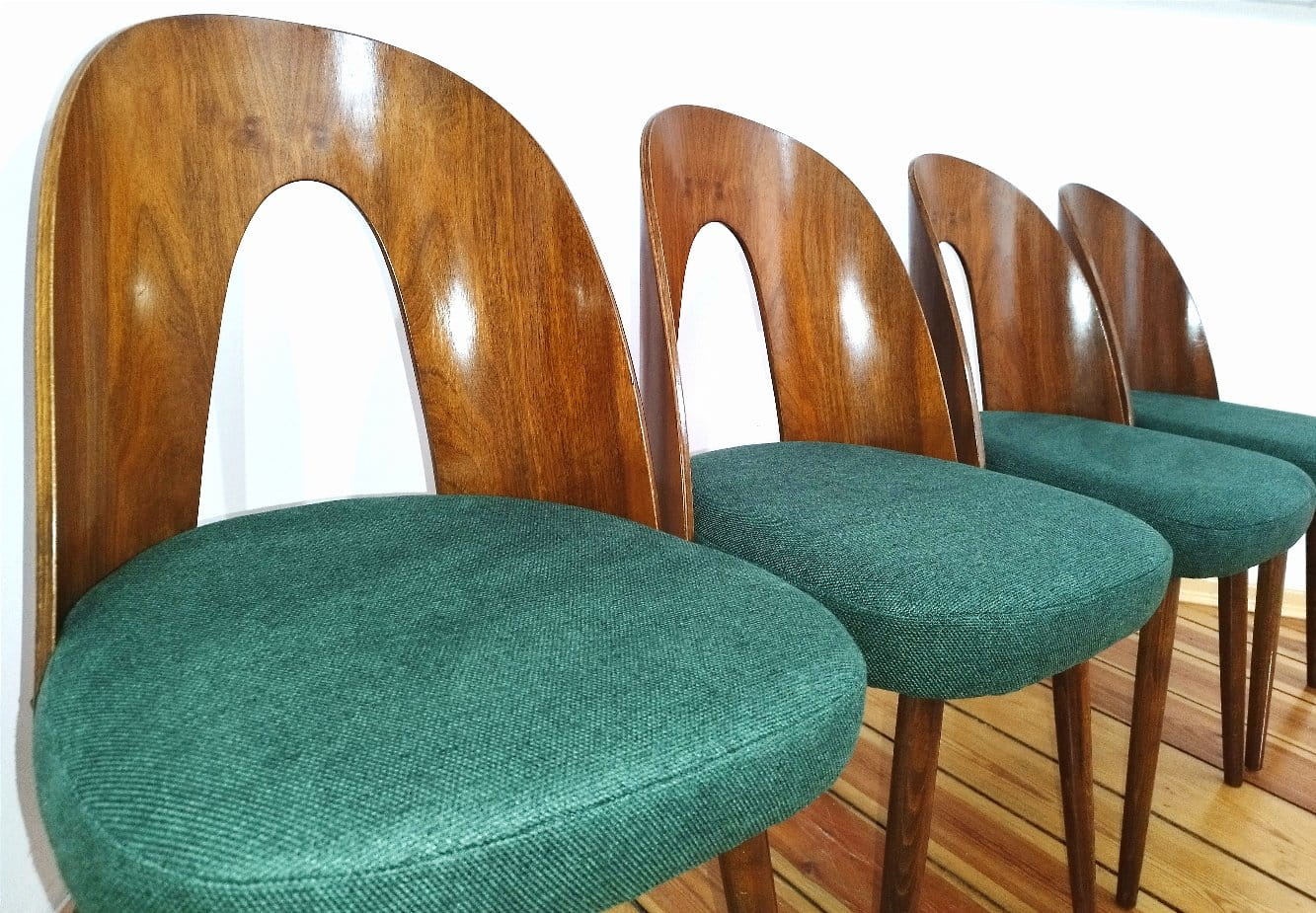 Set of four chairs, designed by A. Suman, Tatra Nabytok, Czechoslovakia, 60s
