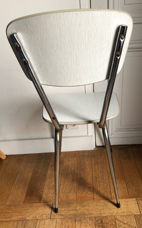 White Formica chair