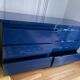 Console / commode David Lange – Laque bleu profond – 6 tiroirs – 156 cm – A