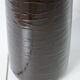 Vase ceramic flowers and brown glass