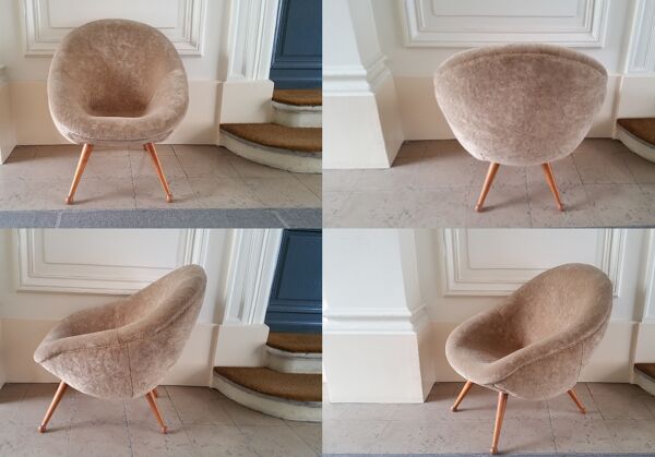 Fauteuil oeuf egg année 50